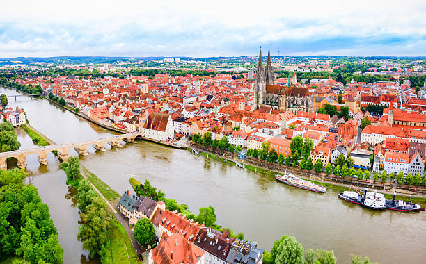 istock Regensburg city aerial panoramic view, Germany 2231801041