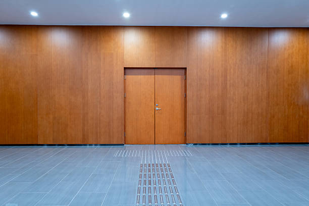 istock Internal corridor space, closed doors 2231801279
