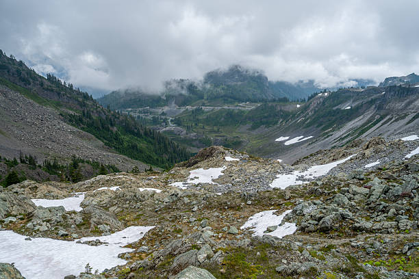 istock Snow-Capped Mount Baker with Evergreen Forest and Rocky Alpine Landscape 2231804822