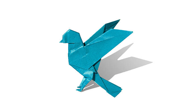 istock Cyan,Origami,Bird,Robin,Isolated,On,White 2231806586