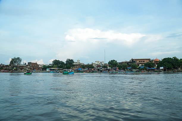 istock Yamuna river Temple ghat view 2231808239