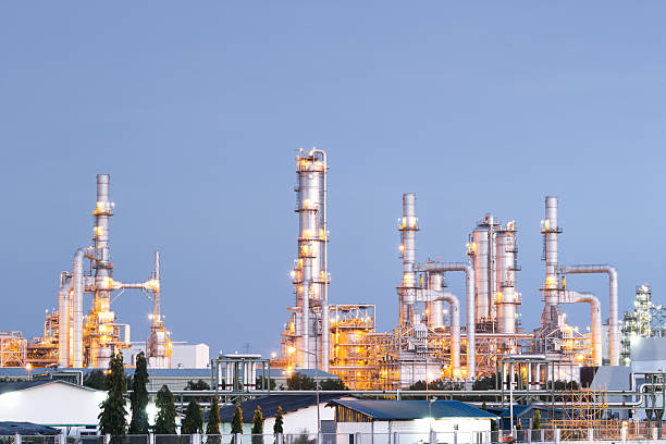 istock Oil refinery plant with sky background. 2231812466