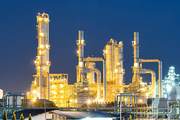 istock Oil refinery plant with sky background. 2231812500
