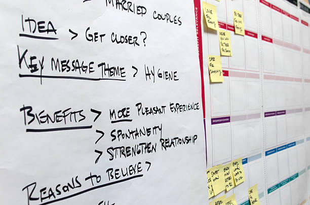 istock presentation action plan hand written with a marker on the whiteboard wall, planner 2231817820