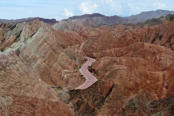 Gansu Province, Zhangye City,Zhangye Colorful Danxia Scenic Area, with a total area of 50 square kilometers, is the most typical Danxia landform developed in the arid regions of northern China. It is the only area in China where Danxia landform and colorful hilly landscape are highly combined.The Zhangye Colorful Danxia Scenic Area mainly develops from the \