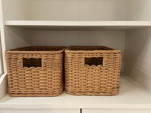 istock Handwoven Wicker Storage Baskets for Home Organization and Shelving 2231837838