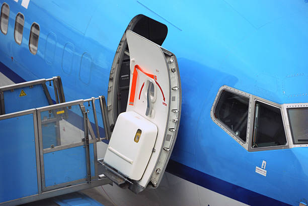 istock Open commercial aircraft passenger door 2231853562