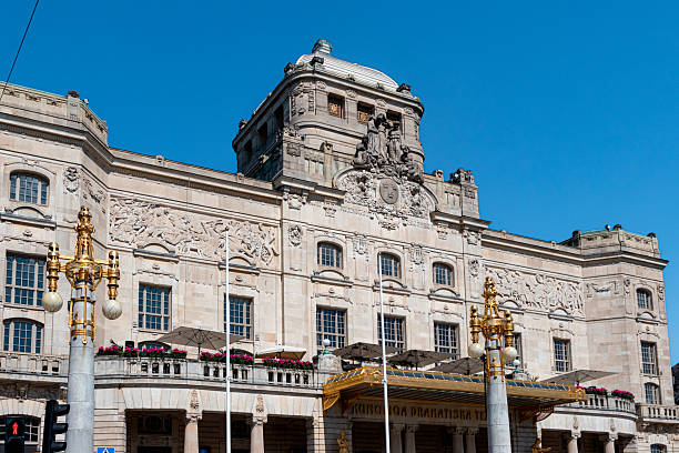 Stockholm, Sweden- July 19, 2025: Royal Dramatic Theatre, national stage for spoken drama in Sweden building exterior facade view