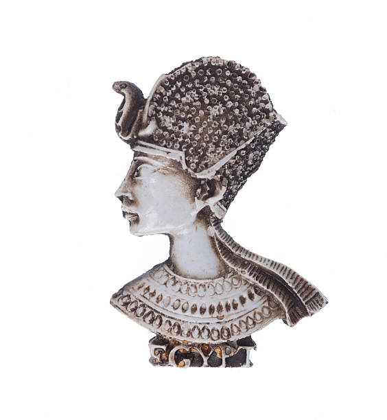 sculpture Head of Cleopatra isolated on white background