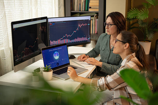 istock Business Women Smart Investing Using AI Support. Stock Trading 2231873021