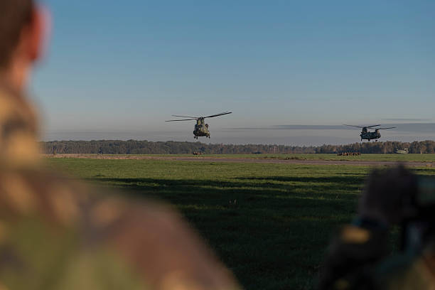 istock Chinook Helicopter Formation 2231876016
