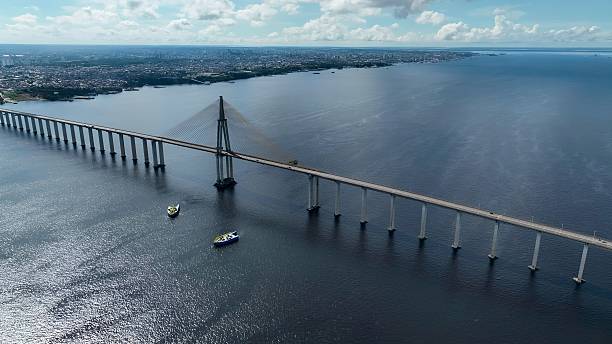 istock Landmark Cable Bridge at downtown Manaus Amazonas Brazil. 2231889032