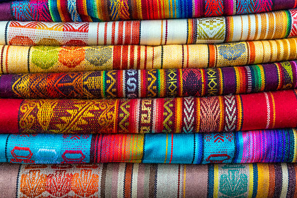 istock Handmade fabric stack, Otavalo market, Ecuador 2231890166