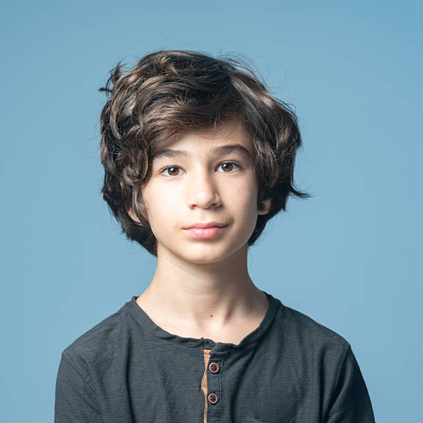 Close up photo of clean healthy man's hair without furfur