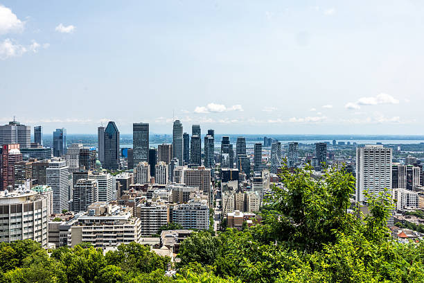 istock Panoramic Skyline View of Montreal Centered on Urban Architecture and Nature 2231895041