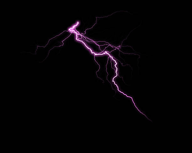 istock A striking pink-purple lightning bolt illuminates the deep darkness, showcasing nature's raw electric power and vibrant energy. 2231895534