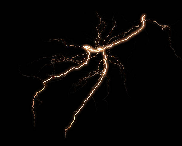 istock A powerful golden lightning bolt illuminates the deep darkness, showcasing nature's raw electrical energy in a dynamic display. 2231895837