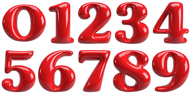 istock set of 3d rendering red number 2231919093