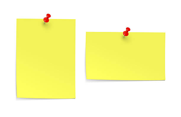 ilustraciones, imágenes clip art, dibujos animados e iconos de stock de amarillo notas - post it