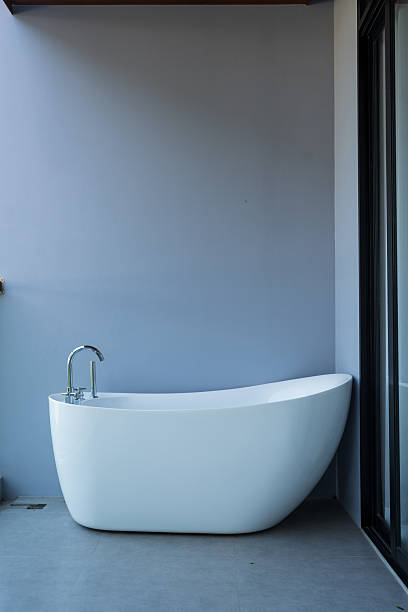 istock Modern luxury bathtubon balcony 2231921002