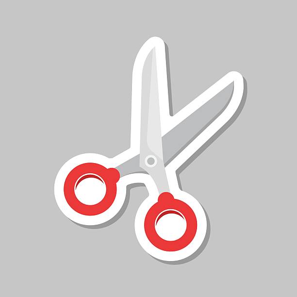 istock Scissor sticker icon in flat style. Cutting hair equipment vector illustration on isolated background. Hairdressing sign business concept. 2231922300