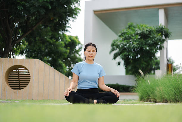 istock Tranquil seated meditation for inner calm 2231927427