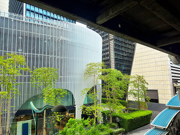 istock Architectural exterior design from modern office buildings and trees 2231928682