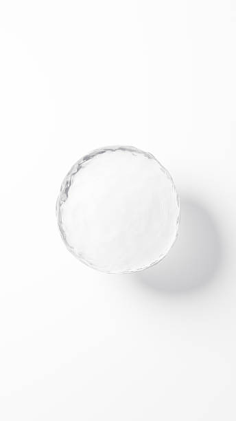 istock 3D Illustration.Water sphere floating on light white background. Drops of water. (Vertical) 2231929271