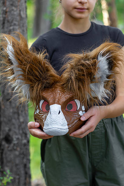 istock Quadrobing Enthusiast Posing with Animal Mask 2231935652