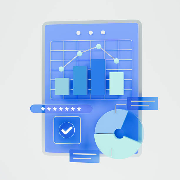 istock 3D rendering of business growth analytics with charts. 2231937013