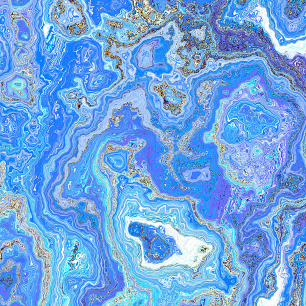 istock Abstract Marble texture. Fractal digital Art Background. High Resolution. Light blue marble texture with gold veins. Can be used for background or wallpaper 2231941187