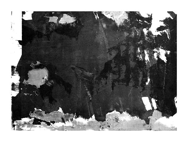 istock Black abstract grunge texture isolated on white background. Scratched and dirty background 2231951533