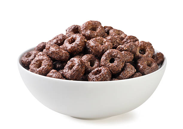 istock Chocolate corn rings in a plate on a white background. Isolated 2231954743
