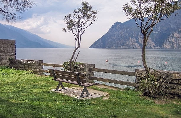 View of the lake, and the mountain backdrop.