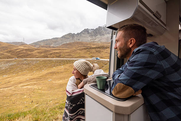 istock Couple Enjoying a Peaceful Coffee Moment Outside Their Camper 2231960462