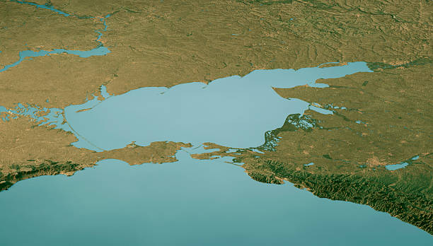 istock Sea Of Azov Satellite Topographic Map 3D Render Color 2231962548