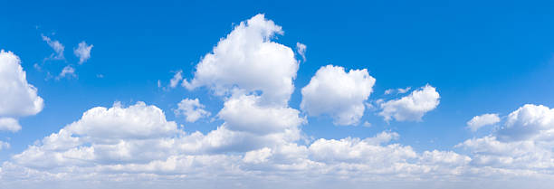 istock Panorama Blue sky and white clouds. Bfluffy cloud in the blue sky background 2231962600