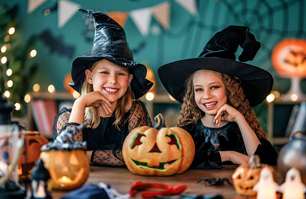 istock Two girls are celebrating Halloween 2231962680