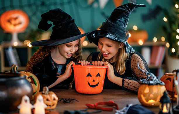 istock Two girls are celebrating Halloween 2231962681