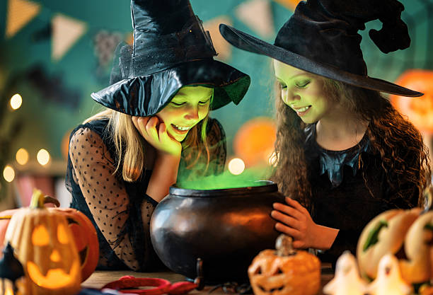 istock Two girls are celebrating Halloween 2231962748