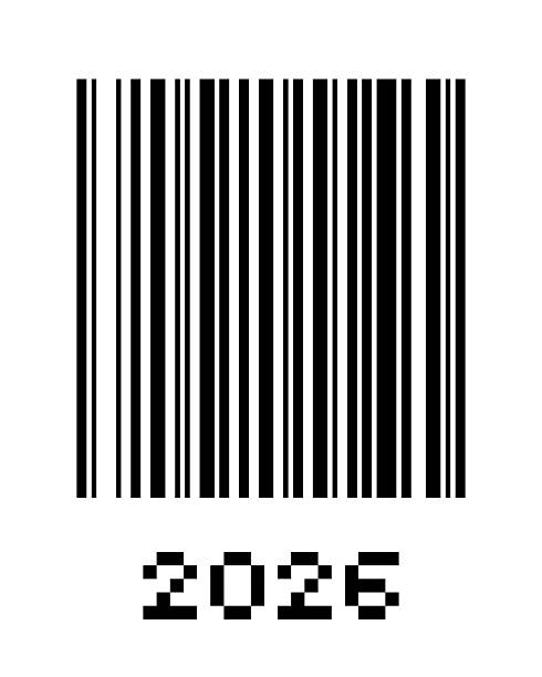 Futuristic 2026 Holiday Greeting With Qr And Barcode Inspired Futuristic 2026 Holiday Greeting With Qr And Barcode Inspired Typography Modern Digital 