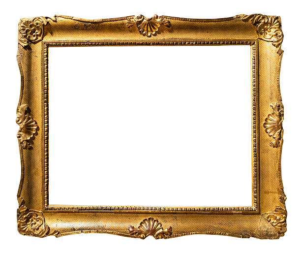 istock baroque horizontal golden painting frame cut out 2231986978