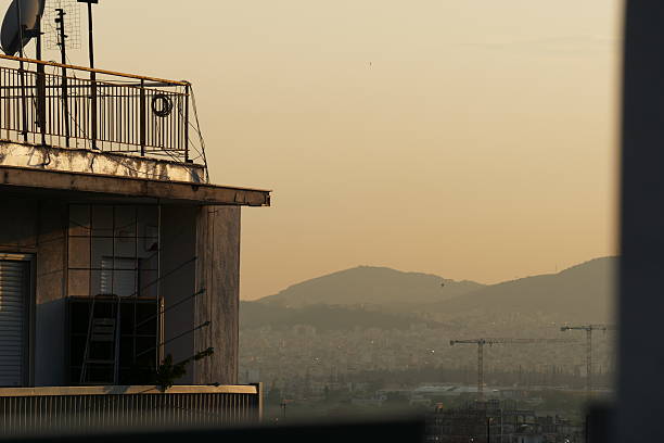 istock Urban Sunset View Over Athens Skyline with Mountains in Background 2231987706