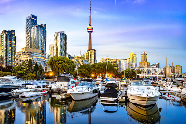 istock Toronto waterfront skyline with boats in marina 2231995932