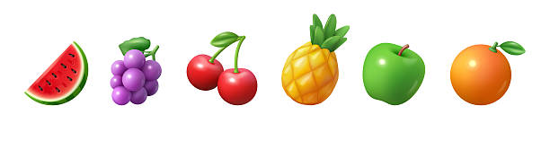 istock Casino slot machine game fruits ui 2232010888