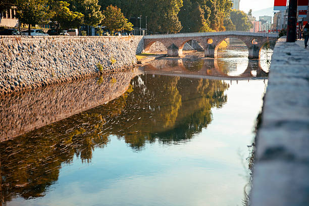The Latin bridge in Sarajevo city, on the river Miljacka