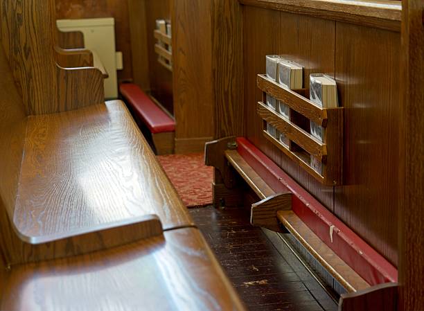 istock Church pew hymnal book rack 2232019726