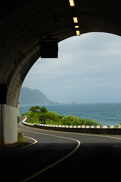 istock Tunnel curve with ocean view Madeira 2232021319
