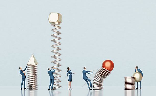 istock Businessman Jumping on Spring Toward Success – 3D Rendering of Acceleration and Growth 2232043848