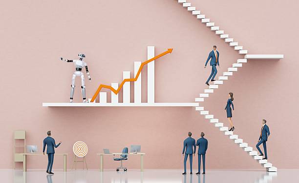 istock New AI technology in start up business is showing positive growth. 3D rendering 2232043902